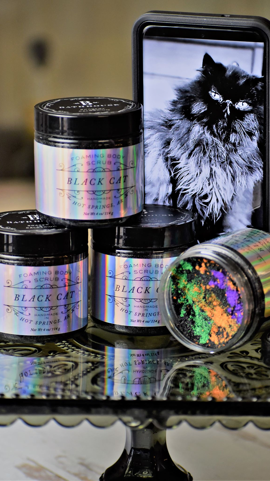 Black Cat 4 oz Foaming Body Scrub - Charity Scrub