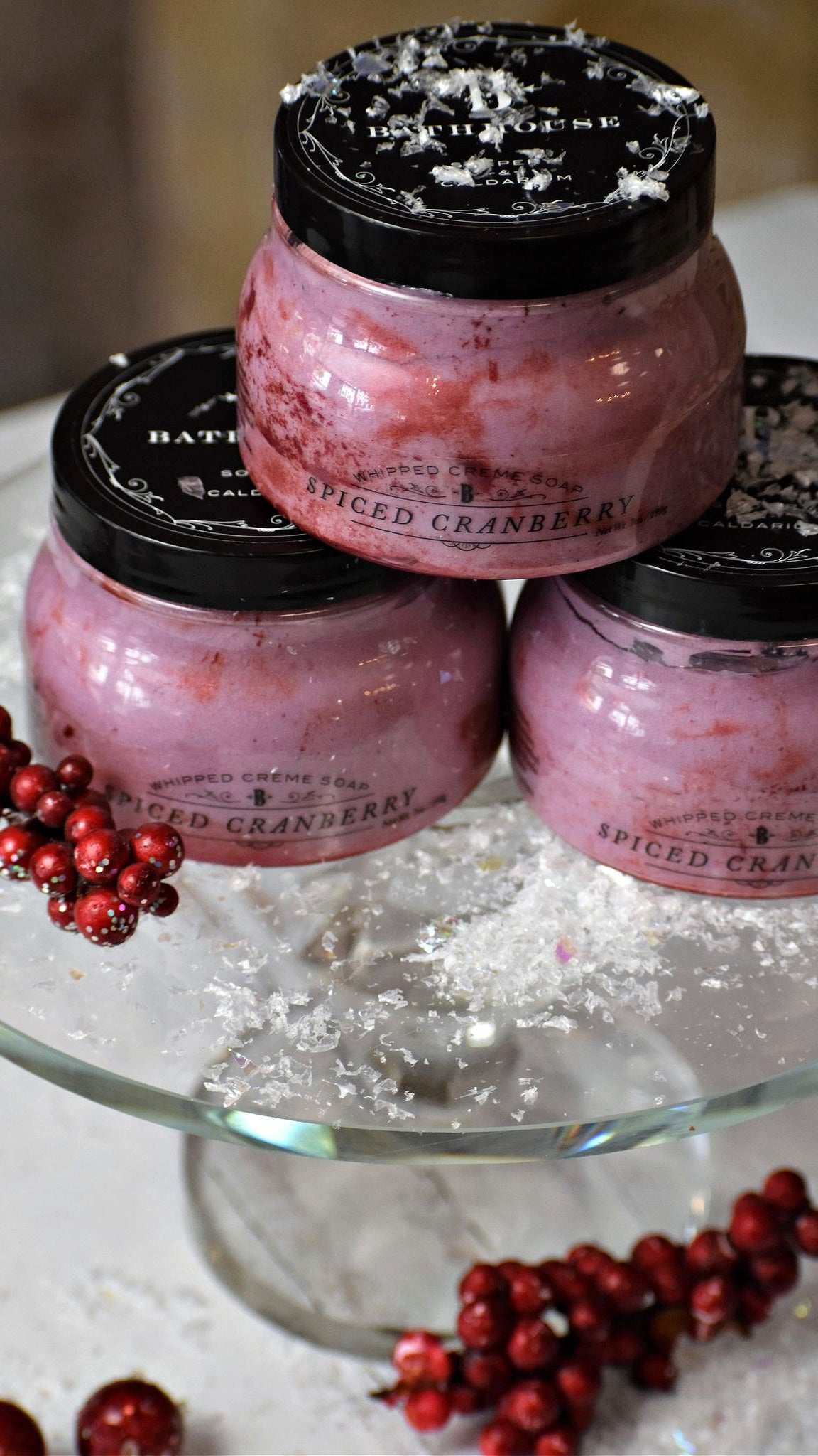 Spiced Cranberry Whipped Soap
